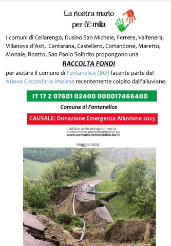 Alluvione Emilia Romagna - raccolta fondi